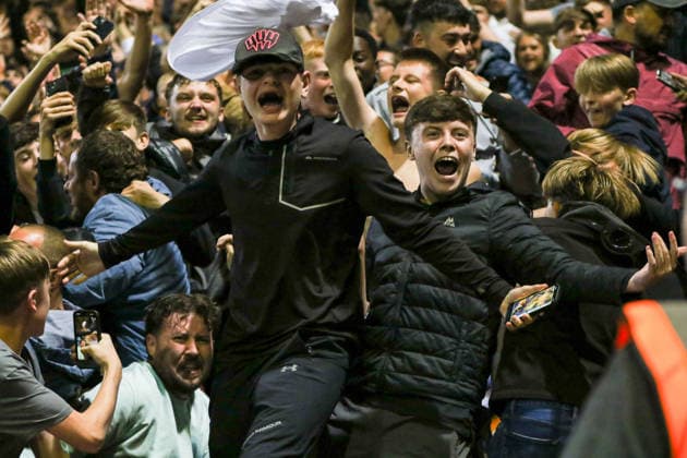 BRADFORD, ENGLAND - AUGUST 26: Bradford City fans after the game between Bradford City and Burnley at Valley Parade on August 26, 2026 in Bradford, England. Copyright: xSeanxChandlerx xSPPx Sportspressphoto_SPR216541