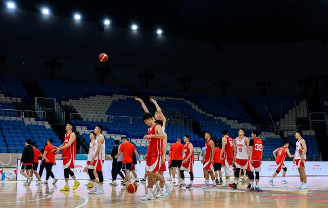 Qatar V China- FIBA Basketball World Cup 2027 Qualifiers Players of Team China attend a training session ahead of the FIBA Basketball World Cup 2027 Asian Qualifiers match against Qatar on August 26, 2026, in Al Wakrah, Qatar. The match is part of the fourth window of the Asian Qualifiers for the FIBA Basketball World Cup 2027. Qatar and China are in Group F. DOHA Qatar Copyright: xNOUSHADx