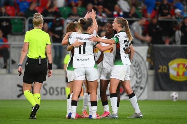 SOSNOWIEC 26.08.2026 MECZ III RUNDA KWALIFIKACJI LIGA MISTRZOW SEZON 2026 27 CZARNI SOSNOWIEC - OUD-HEVERLEE LEUVEN -- UEFA WOMEN S CHAMPIONS LEAGUE QUALIFYING THIRD ROUND MATCH CZARNI SOSNOWIEC - OUD-HEVERLEE LEUVEN ISABELLA DEKKER OH LEUVEN RADOSC FOT. KRZYSZTOF HELIOS 400MM NEWSPIX.PL --- newspix.pl 