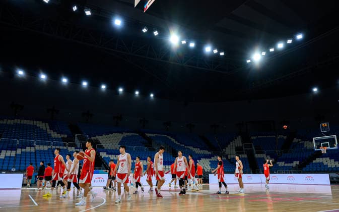 Qatar V China- FIBA Basketball World Cup 2027 Qualifiers Players of Team China attend a training session ahead of the FIBA Basketball World Cup 2027 Asian Qualifiers match against Qatar on August 26, 2026, in Al Wakrah, Qatar. The match is part of the fourth window of the Asian Qualifiers for the FIBA Basketball World Cup 2027. Qatar and China are in Group F. DOHA Qatar Copyright: xNOUSHADx