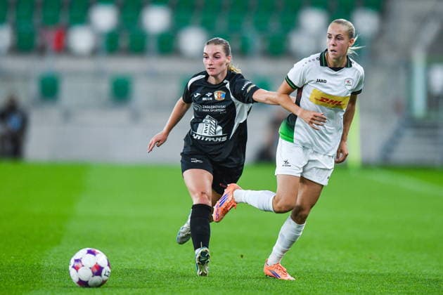 2026.08.26 Sosnowiec Pilka nozna kobiet UEFA Liga Mistrzyn Liga Mistrzow Sezon 2026 2027 Czarni Sosnowiec - Oud-Heverlee Leuven N z Luiza Kozielska, Saar Janssen Foto Marcin Bulanda PressFocus 2026.08.26 Sosnowiec Football Women UEFA Champions League Qualifying Round Season 2026 2027 Czarni Sosnowiec - Oud-Heverlee Leuven Luiza Kozielska, Saar Janssen Credit: Marcin Bulanda PressFocus NEWSPIX.PL --- newspix.pl 