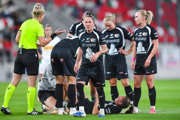 2026.08.26 Sosnowiec Pilka nozna kobiet UEFA Liga Mistrzyn Liga Mistrzow Sezon 2026 2027 Czarni Sosnowiec - Oud-Heverlee Leuven N z Natalia Chudzik Foto Marcin Bulanda PressFocus 2026.08.26 Sosnowiec Football Women UEFA Champions League Qualifying Round Season 2026 2027 Czarni Sosnowiec - Oud-Heverlee Leuven Natalia Chudzik Credit: Marcin Bulanda PressFocus NEWSPIX.PL --- newspix.pl 