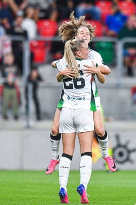 2026.08.26 Sosnowiec Pilka nozna kobiet UEFA Liga Mistrzyn Liga Mistrzow Sezon 2026 2027 Czarni Sosnowiec - Oud-Heverlee Leuven N z Isa Dekker, Alice Bosteels, radosc, radosc po golu, radosc po bramce Foto Marcin Bulanda PressFocus 2026.08.26 Sosnowiec Football Women UEFA Champions League Qualifying Round Season 2026 2027 Czarni Sosnowiec - Oud-Heverlee Leuven Isa Dekker, Alice Bosteels, radosc, radosc po golu, radosc po bramce Credit: Marcin Bulanda PressFocus NEWSPIX.PL --- newspix.pl 