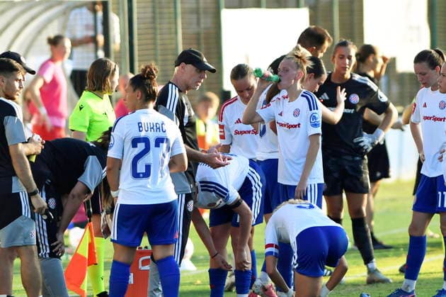 Croatia, Solin, 260826. Stadium NK Solin. UEFA Womens Europa Cup, match ZNK Hajduk - Fortuna Hjorring. In the photo: Damir Matulovic. Photo: Josko Ponos CROPIX Croatia Copyright: xxJoskoxPonosx hajduk_fortuna62-260826
