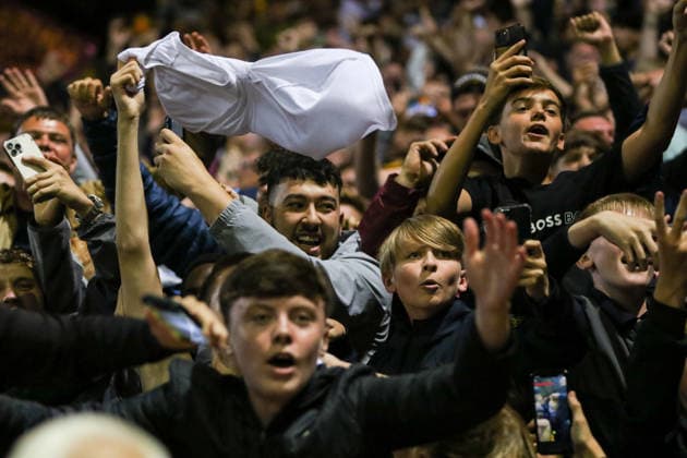 BRADFORD, ENGLAND - AUGUST 26: Bradford City fans after the game between Bradford City and Burnley at Valley Parade on August 26, 2026 in Bradford, England. Copyright: xSeanxChandlerx xSPPx Sportspressphoto_SPR216560