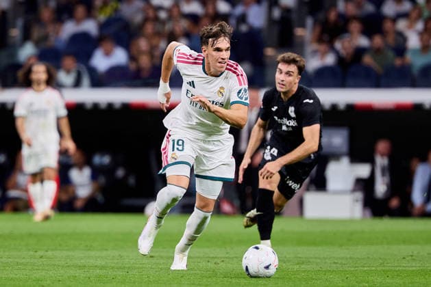 August 26, 2026, Madrid, Madrid, Spain: Carlos Espi of Real Madrid CF during La Liga football match between Real Madrid CF and Real Sociedad at Santiago Bernabeu Stadium in Madrid, Spain, August 26, 2026 Madrid Spain - ZUMAa206 20260826_zsp_a206_164 Copyright: xRubenxAlbarranx