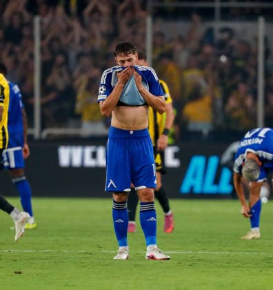 AEK Athens v PFC Levski Sofia UEFA Champions League Kristian Dimitrov of PFC Levski Sofia during the UEFA Champions League Play-Off Second Leg match at AEK Arena, Athens 26 08 2026 UK Newspapers OUT Copyright: xYannisxHalasx FIL-23829-0081