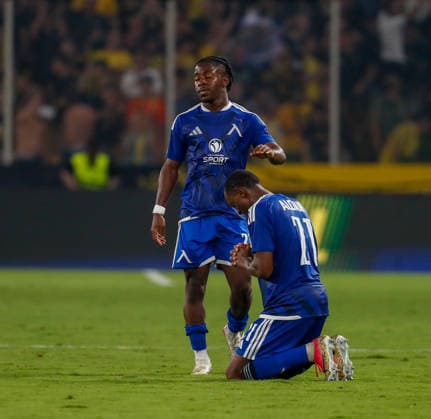 AEK Athens v PFC Levski Sofia UEFA Champions League Aldair Neves and David Kusso of PFC Levski Sofia during the UEFA Champions League Play-Off Second Leg match at AEK Arena, Athens 26 08 2026 UK Newspapers OUT Copyright: xYannisxHalasx FIL-23829-0082