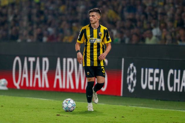 AEK Athens v PFC Levski Sofia UEFA Champions League Stavros Pilios of AEK Athens during the UEFA Champions League Play-Off Second Leg match at AEK Arena, Athens 26 08 2026 UK Newspapers OUT Copyright: xYannisxHalasx FIL-23829-0089