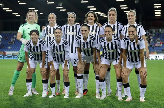 SOCCER - WCL, St.Poelten vs Juventus SANKT POELTEN,AUSTRIA,26.AUG.26 - SOCCER - UEFA Women s Champions League, qualification, SKN Sankt Poelten vs Juventus Turin. Image shows the team of Juventus.  GEPAxpictures xWalterxLuger