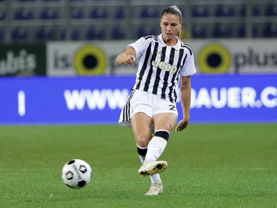 SOCCER - WCL, St.Poelten vs Juventus SANKT POELTEN,AUSTRIA,26.AUG.26 - SOCCER - UEFA Women s Champions League, qualification, SKN Sankt Poelten vs Juventus Turin. Image shows Cecilia Salvai (Juventus).  GEPAxpictures xWalterxLuger