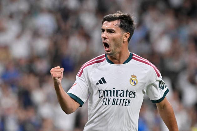 August 26, 2026, Madrid, Madrid, Spain: 21 BRAHIM DIAZ of Real Madrid CF Celebrating the goal that was later disallowed by VAR during the match on the second matchday of the 2026 27 National League First Division Championship between REAL MADRID C.F. and REAL SOCIEDAD, played at the Bernabo u Stadium on August 26, 2026, in Madrid, Spain. REAL MADRID C.F. Vs. REAL SOCIEDAD - 2026 27 National League First Division Championship (08 26 26)  - ZUMAc312 20260826_zsp_c312_202 Copyright: xOscarxManuelxSanchezx