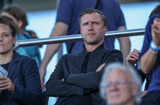 GER, Frankfurt, Eintracht Frankfurt vs. Paris Saint-Germain, UEFA Women s Champions League, Soccer, UEFA, 2026–2027 Season, Stadion am Brentanobad, 3rd Qualifying Round, First Leg: Pictured is Markus Krösche, Member of the Executive Board of Eintracht Frankfurt. DFB and DFL regulations prohibit any use of photographs as image sequences and or quasi-video. August 26, 2026 Copyright: HMBxMedia HendrikxHamelau