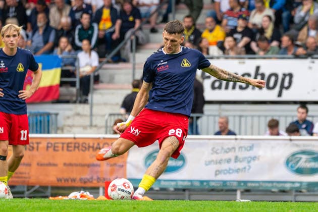 Steffen Rohwedder, SV Atlas Delmenhorst, 28, German Soccer, Regionalliga Nord, 2026–27 Season, Matchday 5, August 26, 2026, SV Atlas Delmenhorst vs. BSV Kickers Emden, Stadion an der Düsternortstraße, Delmenhorst, Lower Saxony Copyright: xLeonxFrickx