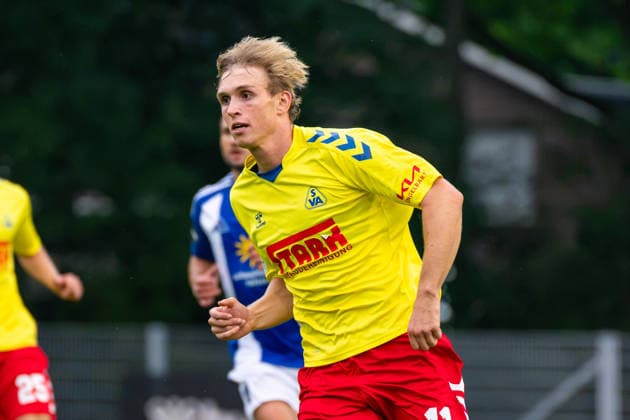 Marcel Raßmann, Marcel Rassmann, SV Atlas Delmenhorst, 11, German Soccer, Regionalliga Nord, 2026–27 Season, Matchday 5, August 26, 2026, SV Atlas Delmenhorst vs. BSV Kickers Emden, Stadium on Düsternortstraße, Delmenhorst, Lower Saxony Copyright: xLeonxFrickx
