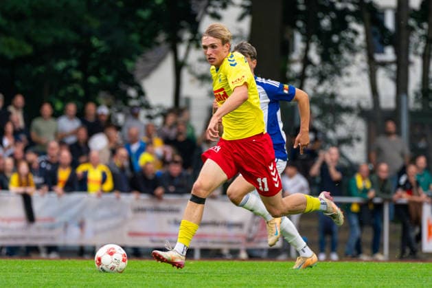 Marcel Raßmann, Marcel Rassmann, SV Atlas Delmenhorst, 11, German Soccer, Regionalliga Nord, 2026–27 Season, Matchday 5, August 26, 2026, SV Atlas Delmenhorst vs. BSV Kickers Emden, Stadium on Düsternortstraße, Delmenhorst, Lower Saxony Copyright: xLeonxFrickx