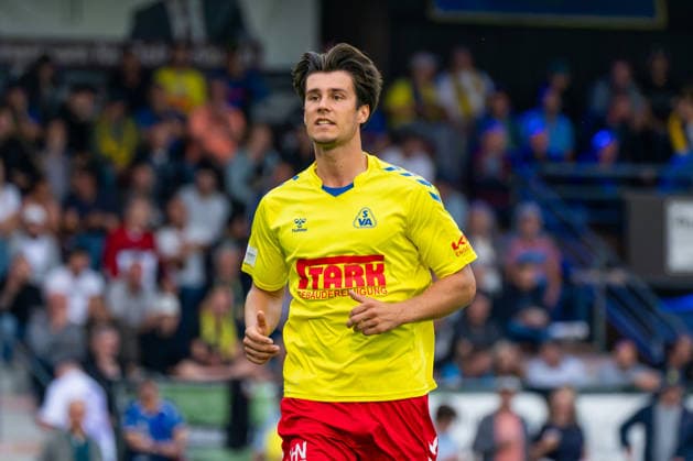 Linus Urban, SV Atlas Delmenhorst, 22, German Soccer, Regionalliga Nord, 2026–27 Season, Matchday 5, August 26, 2026, SV Atlas Delmenhorst vs. BSV Kickers Emden, Stadion an der Düsternortstraße, Delmenhorst, Lower Saxony Copyright: xLeonxFrickx