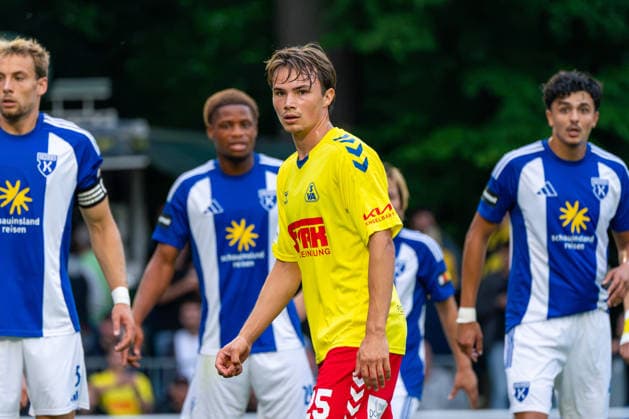 Niklas Tepe, SV Atlas Delmenhorst, 25, German soccer, Regionalliga Nord, 2026–27 season, Matchday 5, August 26, 2026, SV Atlas Delmenhorst vs. BSV Kickers Emden, Stadion an der Düsternortstraße, Delmenhorst, Lower Saxony Copyright: xLeonxFrickx