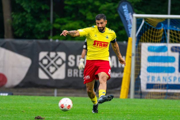 Ibrahim Temin, SV Atlas Delmenhorst, 5, German Soccer, Regionalliga Nord, 2026–27 Season, Matchday 5, August 26, 2026, SV Atlas Delmenhorst vs. BSV Kickers Emden, Stadium on Düsternortstraße, Delmenhorst, Lower Saxony Copyright: xLeonxFrickx