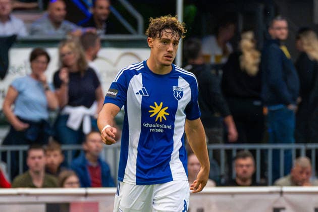 Ole Kühling, BSV Kickers Emden, 34, German soccer, Regionalliga Nord, 2026–27 season, Matchday 5, August 26, 2026, SV Atlas Delmenhorst vs. BSV Kickers Emden, Düsternortstraße Stadium, Delmenhorst, Lower Saxony Copyright: xLeonxFrickx