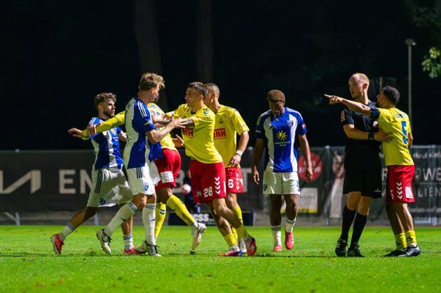 SV Atlas Delmenhorst vs. BSV Kickers Emden, German Soccer, Regionalliga Nord, 2026–27 Season, Matchday 5, August 26, 2026, SV Atlas Delmenhorst vs. BSV Kickers Emden, Stadion an der Düsternortstraße, Delmenhorst, Lower Saxony Copyright: xLeonxFrickx