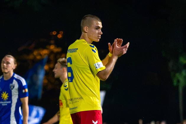 Yehor Melenivskyi, SV Atlas Delmenhorst, 6 Applause, German Soccer, Regionalliga Nord, 2026–27 Season, Matchday 5, August 26, 2026, SV Atlas Delmenhorst vs. BSV Kickers Emden, Düsternortstraße Stadium, Delmenhorst, Lower Saxony Copyright: xLeonxFrickx