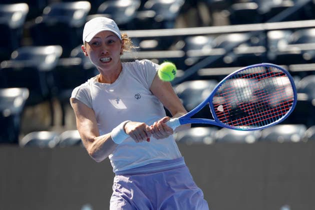 August 26, 2026, Monterrey, Nuevo Leon, Mexico: Cristina Bucsa (ESP) in action against Darja Vidmanova (CZE) during the GNP Seguros WTA, Tennis Damen 500 Open at Club Sonoma in Monterrey, Nuevo Leon. Monterrey Mexico - ZUMAo125 20260826_zip_o125_001 Copyright: xAntonioxOjedax