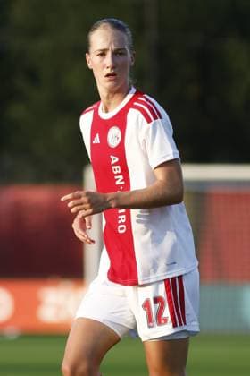 AMSTERDAM , 26-08-2026, Sportcomplex De Toekomst , Champions League Women , football , Third qualifying round 1st leg season 2026 2027 , match between Ajax and Real Madrid (women) , picture shows Ajax player Jade van Hensbergen Ajax - Real Madrid (women)  x206075751x Copyright: