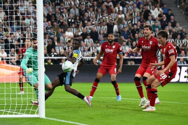 Bazoumana Toure of Newcastle United scores their first goal Newcastle United v West Bromwich Albion, EFL Carabao Cup, Second Round, Football, St James Park, Newcastle, UK - 26 Aug 2026Newcastle St James Park United Kingdom EDITORIAL USE ONLY No use with unauthorised audio, video, data, fixture lists, club league logos or live services. Online in-match use limited to 120 images, no video emulation. No use in betting, games or single club league player publications.  Copyright: xRichardxLee Shutterstockx 17115059ct
