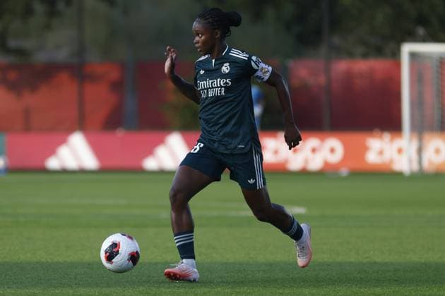 AMSTERDAM , 26-08-2026, Sportcomplex De Toekomst , Champions League Women , football , Third qualifying round 1st leg season 2026 2027 , match between Ajax and Real Madrid (women) , picture shows Real Madrid player Linda Caicedo Ajax - Real Madrid (women)  x206075761x Copyright: