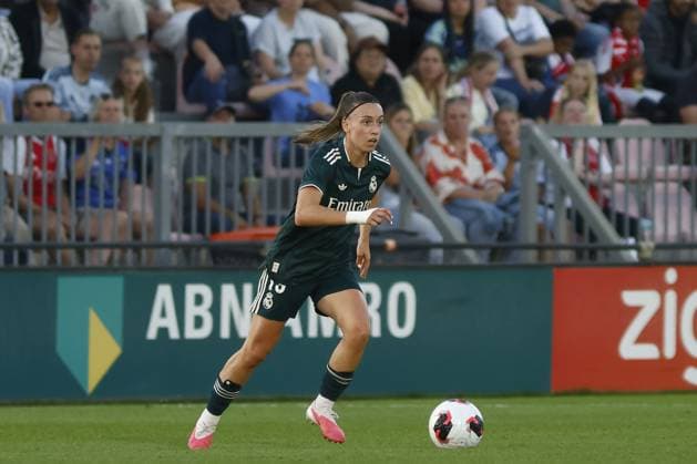 AMSTERDAM , 26-08-2026, Sportcomplex De Toekomst , Champions League Women , football , Third qualifying round 1st leg season 2026 2027 , match between Ajax and Real Madrid (women) , picture shows Real Madrid player Eva Navarro Ajax - Real Madrid (women)  x206075981x Copyright: