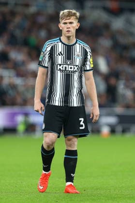 NEWCASTLE UPON TYNE, ENGLAND, AUGUST 26: Lewis Hall of Newcastle United during a Carabao Cup Second Round match between Newcastle United and West Bromwich Albion at St James Park on August 26, 2026 in Newcastle Upon Tyne, England. (Photo by Zach Forster Sports Press Photo) Copyright: xZachxForster SportsxPressxPhotox Sportspressphoto_SPR216566