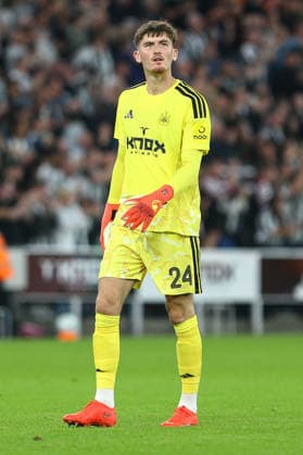 NEWCASTLE UPON TYNE, ENGLAND, AUGUST 26: Ewen Jaouen of Newcastle United looks on during a Carabao Cup Second Round match between Newcastle United and West Bromwich Albion at St James Park on August 26, 2026 in Newcastle Upon Tyne, England. (Photo by Zach Forster Sports Press Photo) Copyright: xZachxForster SportsxPressxPhotox Sportspressphoto_SPR216580