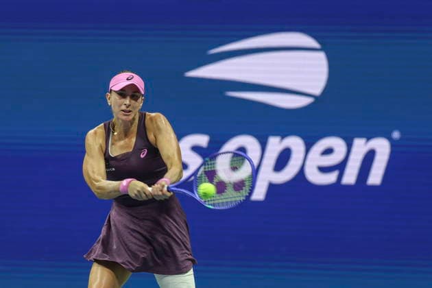 2026 US Open Mixed Doubles Championship semifinals Belinda Bencic of Switzerland in action while playing with Flavio Cobolli of Italy during the semifinal round of the Mixed Doubles Championship against Elina Svitolina of Ukraine and Gael Monfils of France at the Arthur Ashe Stadium in the USTA Billie Jean King National Tennis Center in Flushing Meadows, New York, USA, 26 August 2026. FLUSHING MEADOWS NEW YORK UNITED STATES  Copyright: xSARAHxYENESELx