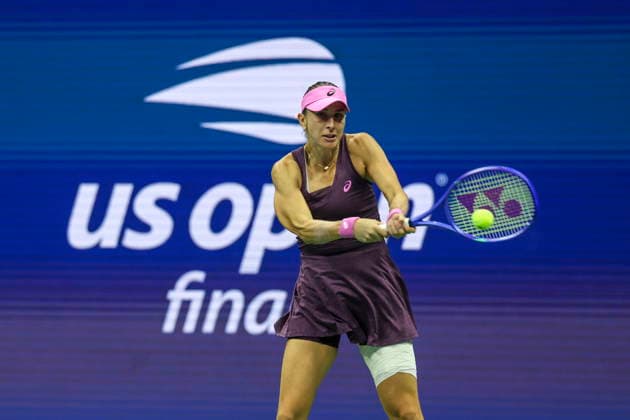 2026 US Open Mixed Doubles Championship Belinda Bencic of Switzerland in action while playing with Flavio Cobolli of Italy during the final round of the Mixed Doubles Championship against Jakub Mensik and Karolina Muchova of Czechia at the Arthur Ashe Stadium in the USTA Billie Jean King National Tennis Center in Flushing Meadows, New York, USA, 26 August 2026. FLUSHING MEADOWS NEW YORK UNITED STATES  Copyright: xSARAHxYENESELx