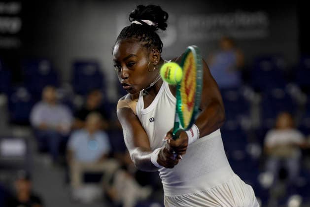 August 26, 2026, Monterrey, Nuevo Leon, Mexico: Alycia Parks (USA) in action against Maja Chwalinska (POL) during the GNP Seguros WTA, Tennis Damen 500 Open at Club Sonoma in Monterrey, Nuevo Leon. Parks won 6:3, 2:6, 2:6. Tenis 2026: WTA 500 Monterrey: Chwalinska Vs Parks  - ZUMAo125 20260826_zip_o125_029 Copyright: xAntonioxOjedax
