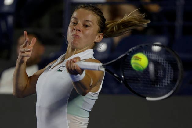 August 26, 2026, Monterrey, Nuevo Leon, Mexico: Maja Chwalinska (POL) in action against Alycia Parks (USA) during the GNP Seguros WTA, Tennis Damen 500 Open at Club Sonoma in Monterrey, Nuevo Leon. Parks won 6:3, 2:6, 2:6. Monterrey Mexico - ZUMAo125 20260826_zip_o125_032 Copyright: xAntonioxOjedax