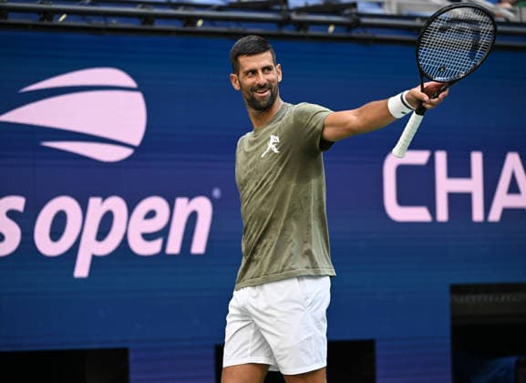 FLUSHING NY- AUGUST 26: Novak Djokovic is seen on the practice court during the 2026 US Open at the USTA Billie Jean King National Tennis Center on August 26, 2026 in Flushing Queens. Copyright: xmpi04 MediaPunchx