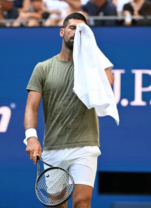 FLUSHING NY- AUGUST 26: Novak Djokovic is seen on the practice court during the 2026 US Open at the USTA Billie Jean King National Tennis Center on August 26, 2026 in Flushing Queens. Copyright: xmpi04 MediaPunchx
