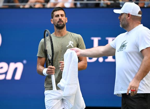 FLUSHING NY- AUGUST 26: Novak Djokovic is seen on the practice court during the 2026 US Open at the USTA Billie Jean King National Tennis Center on August 26, 2026 in Flushing Queens. Copyright: xmpi04 MediaPunchx