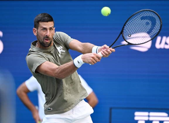 FLUSHING NY- AUGUST 26: Novak Djokovic is seen on the practice court during the 2026 US Open at the USTA Billie Jean King National Tennis Center on August 26, 2026 in Flushing Queens. Copyright: xmpi04 MediaPunchx