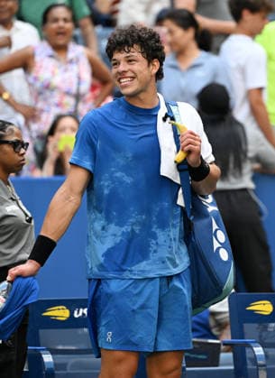 FLUSHING NY- AUGUST 26: Ben Shelton seen on the practice court during the 2026 US Open at the USTA Billie Jean King National Tennis Center on August 26, 2026 in Flushing Queens. Copyright: xmpi04 MediaPunchx