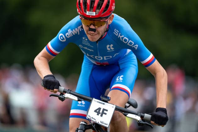 UCI MTB World Championship, WM, Weltmeisterschaft - Val Di Sole 2026 Ondrej Novotny, the Czech Republic s final rider, competes during the Team Relay at the UCI Mountain Bike World Championships Val di Sole 2026 in Val di Sole, Italy, on August 26, 2026. Val di Sole Italy  Copyright: xFilipxBezdÄ›kx originalFilename:bezdek-notitle260826_npa06.jpg