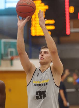 Ludwigsburg, Basketball Exhibition Game: MHP Riesen Ludwigsburg vs. HAKRO Merlins Crailsheim, Lukas Modic (Riesen)