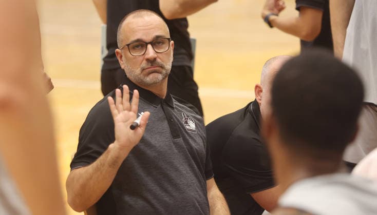 Ludwigsburg, Basketball Exhibition Game: MHP Riesen Ludwigsburg vs. HAKRO Merlins Crailsheim, Coach Carles Duran, Riesen