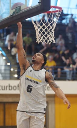 Ludwigsburg, Basketball Exhibition Game: MHP Riesen Ludwigsburg vs. HAKRO Merlins Crailsheim, Ish Leggett Riesen