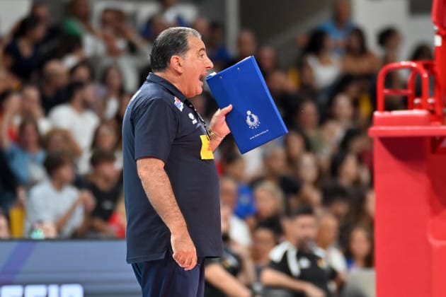 Italy v Germany - International Friendly, Länderspiel, Nationalmannschaft Match Ferdinando De Giorgi of Italy coaches during the international friendly match between Italy and Germany at PalaCalafiore in Reggio Calabria, Italy, on August 26, 2026. Reggio Calabria Italy  Copyright: xAndreaxRositox originalFilename:rosito-notitle260826_npFnV.jpg