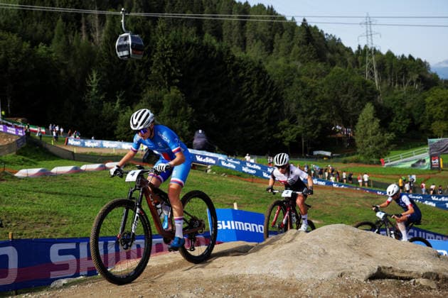 2026 UCI Mountain Bike World Championships Picture by Ed Sykes SWpix.com - 27 08 2026 - Cycling - 2026 UCI Mountain Bike World Championships - Val di Sole, Trentino, Italy - Cross-country Olympic (XCO) - Women Junior - Barbora Bukovska (Czechia) Copyright: x xSWpix.comx(t axPhotographyxHubxLtd)xEdxSykes SWpix.comx SWP-3030-19706