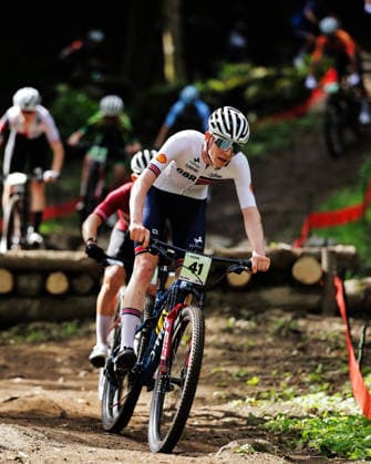 2026 UCI Mountain Bike World Championships Picture by Alex Whitehead SWpix.com - 27 08 2026 - Cycling - 2026 UCI Mountain Bike World Championships - Val di Sole, Trentino, Italy - Cross-country Olympic (XCO) - Men Junior - Arthur Limb (Great Britain) Copyright: x xSWpix.comx(t axPhotographyxHubxLtd)xAlexxWhitehead SWpix.comx SWP-3030-19807