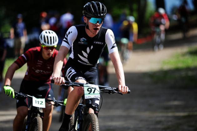 2026 UCI Mountain Bike World Championships Picture by Ed Sykes SWpix.com - 27 08 2026 - Cycling - 2026 UCI Mountain Bike World Championships - Val di Sole, Trentino, Italy - Cross-country Olympic (XCO) - Men Junior - Cody Hawke (New Zealand) Copyright: x xSWpix.comx(t axPhotographyxHubxLtd)xEdxSykes SWpix.comx SWP-3030-19820